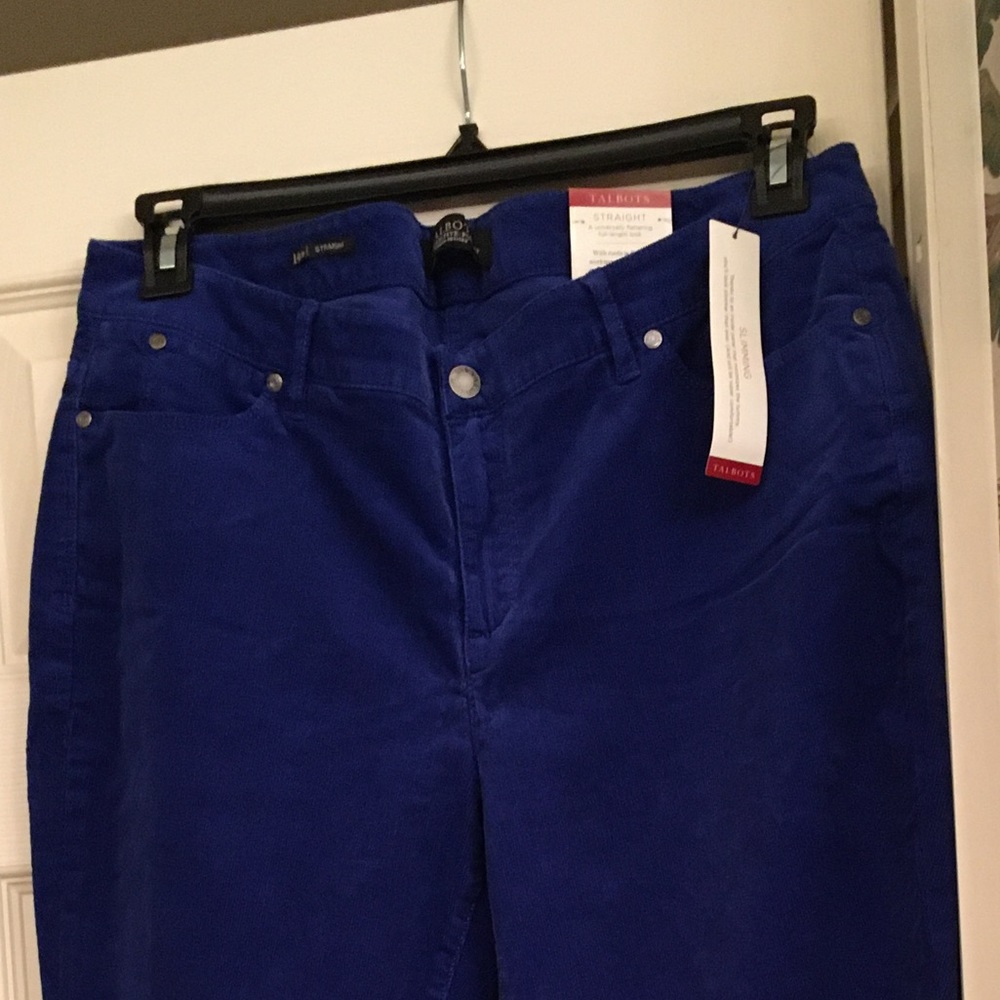 NWT Talbots Royal Blue Corduroy 5-Pocket Pants